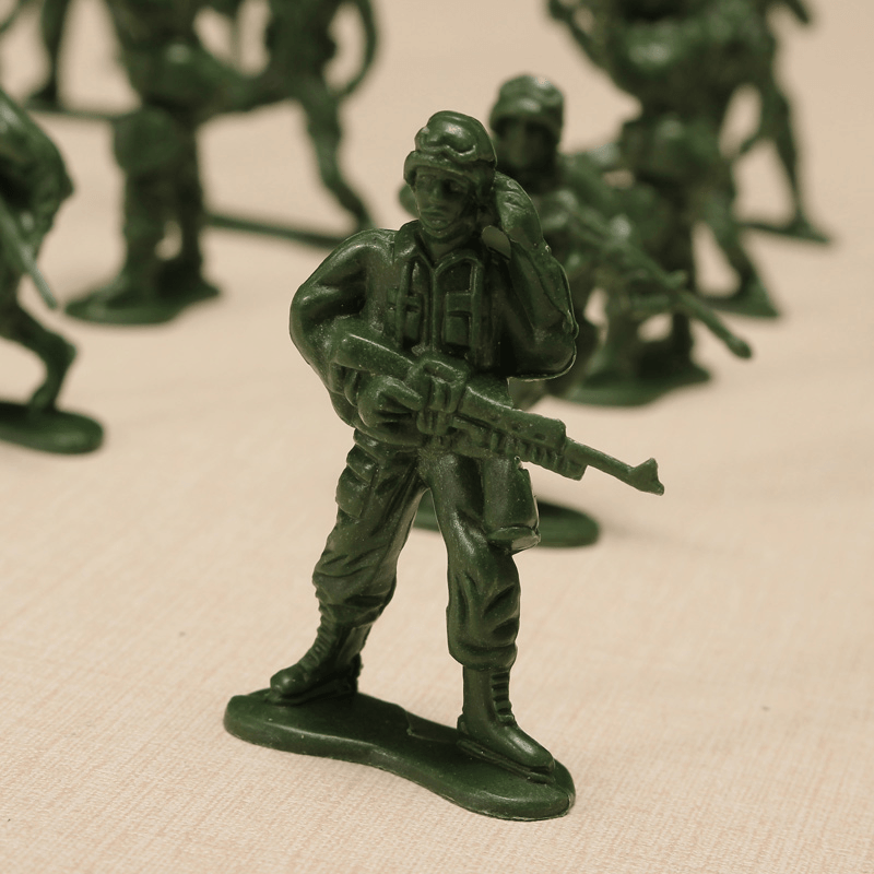 YC 998-3 100PCS 5Cm Soldier Army Troop Figure Battle War DIY Scene Model