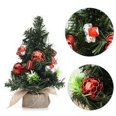 Christmas Home Party Decorations Supplies Mini Christmas Tree with Ornaments Toys