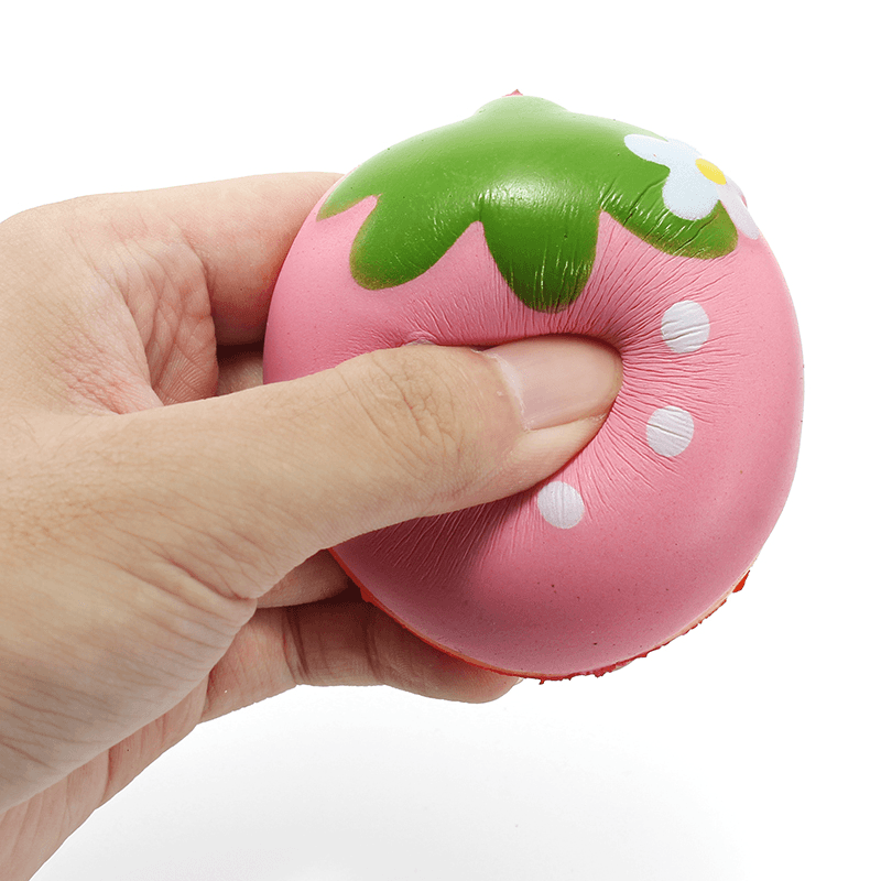 Squishy Half Strawberry 7Cm Soft Slow Rising Fruit Collection Gift Decor Toy