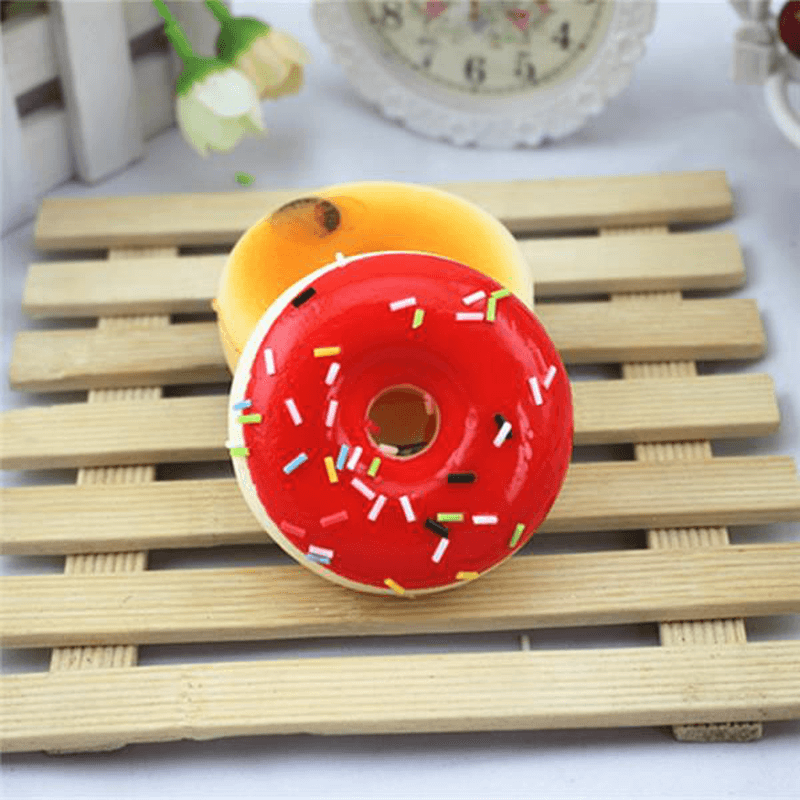 2,5 * 7 cm zufällige Squishy-Simulation französische Donuts langsam steigende Squishy-Spaßspielzeug-Dekoration