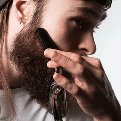 Hombres aceite barba bigote crecimiento aceite esencial líquido + barba rodillo + peine