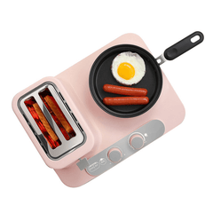 Donlim DL-3405 Multi-Function Toaster Breakfast Machine Sandwich Baking Oven Omelette Frying Pan Mini Multicooker Egg Boiler Food Steamer