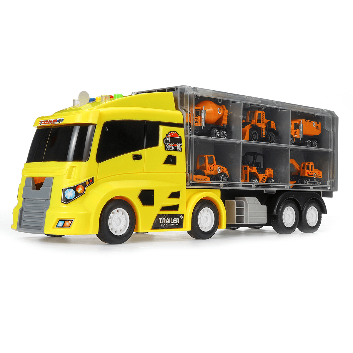 6Pcs/7Pcs Play Vehicles Construction Vehicle Truck Cars Toys Set Friction Powered Push Engineering Vehicles Assorted Construction for Boys and Girls