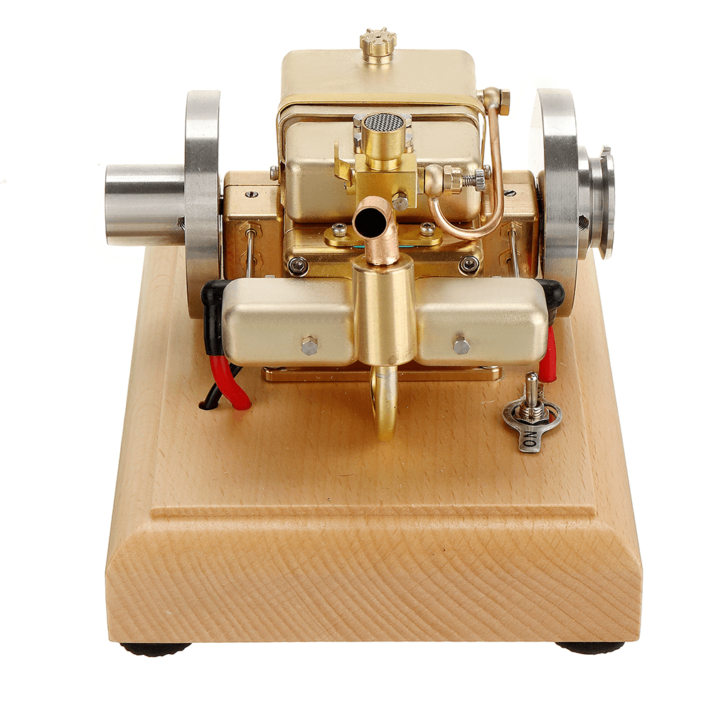 Eachine ET5S Horizontales Zweizylinder-Motormodell, wassergekühlte Kühlstruktur, STEM-Motor aus Messing und Edelstahl, Spielzeugsammlung, Geschenke