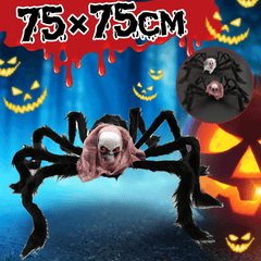 75*75Cm Simulation Skull Ghost Head Plush Spider Spider Leg Straighten Horror Toy