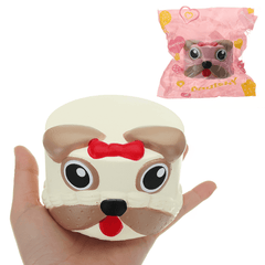 Hundekopf-Squishy, ​​9 x 6 cm, langsam aufsteigend, mit Verpackung, Sammlung, Geschenk-Stofftier