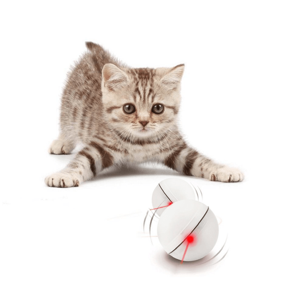 PT-15 Electronic 360 Degree Self Rotating Ball Automatic Rolling Ball LED Light Pet Cat Pet Toys