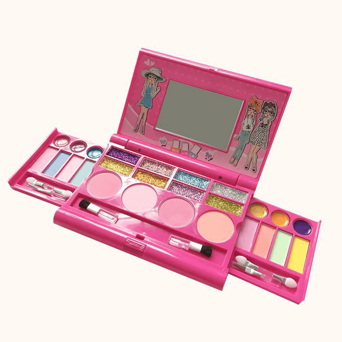 Princess Makeup Set for Kids Cosmetic Girls Kit Miniature Eyeshadow Lip Gloss Blushes Beauty Decoration Toys