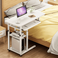 4 Layers Laptop Desk Table Adjustable Portable Notebook Computer Table Trolley Sofa Bed Tray Writing Study Desk for Home Office