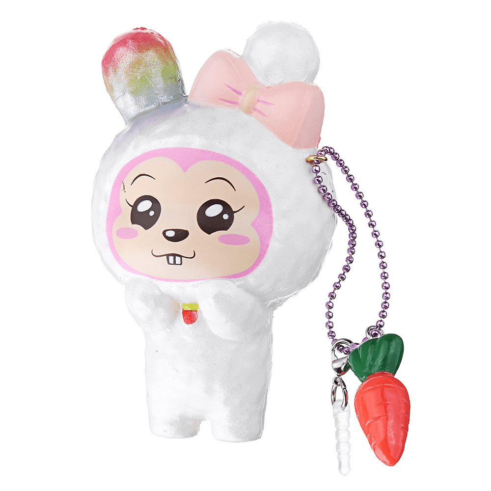 Puni Maru Squishy Cheeka Bunny Rabbit with Carrot Licensed Slow Rising with Original Packing