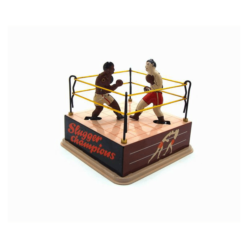 Classic Vintage Clockwork Wind up Boxing Ring Boxers Niños Niños Juguetes de hojalata con llave