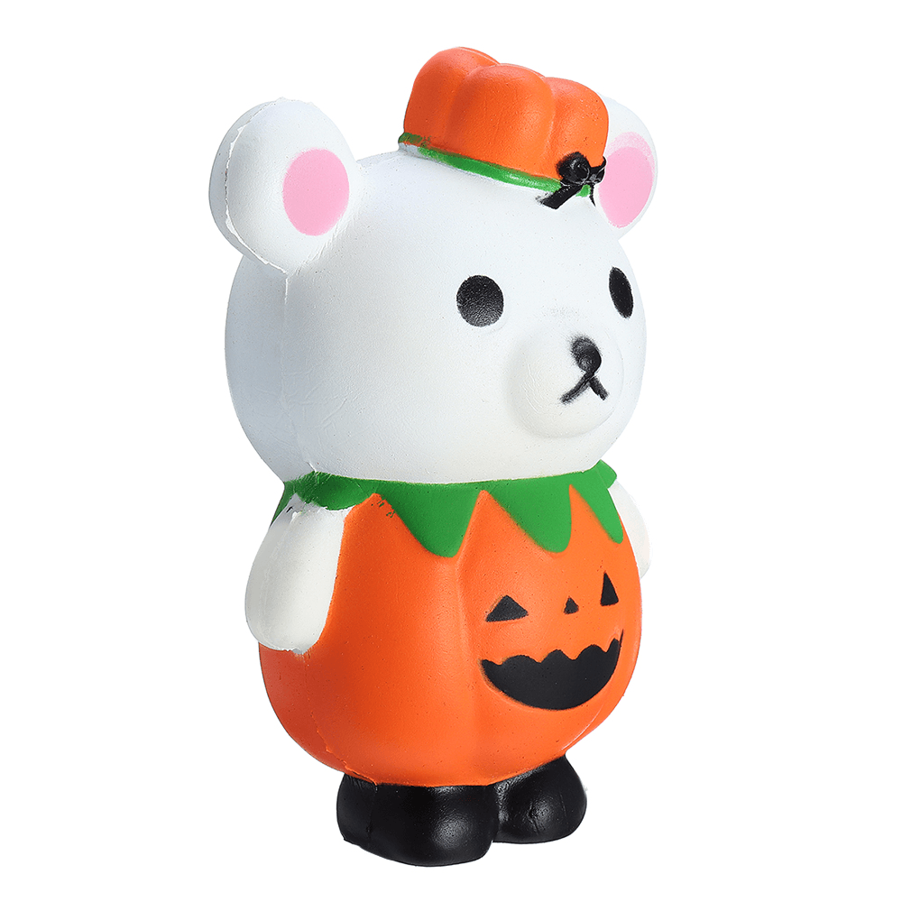 Gigglebread Halloween Pumpkin Bear Squishy 13*9.5*6.5CM Licensed Slow Rising with Packaging