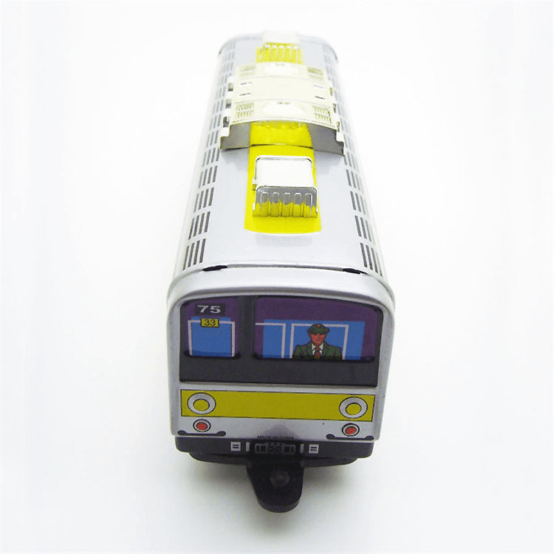 Classic Vintage Clockwork Subway Train Wind up Reminiscence Children Kids Tin Toys with Key