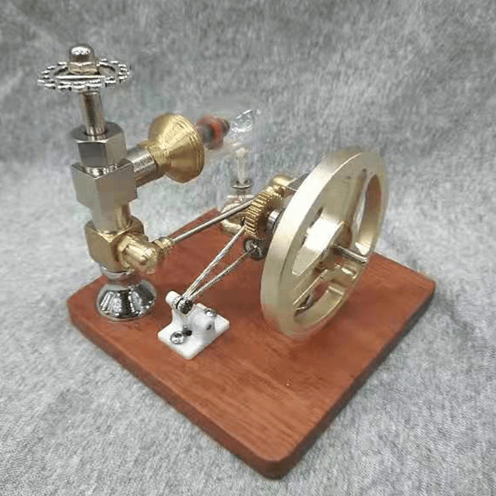 Stirling Engine Model Free Piston Adjustable Speed External Combustion Engine with Vertical Flywheel Physics Science Toy