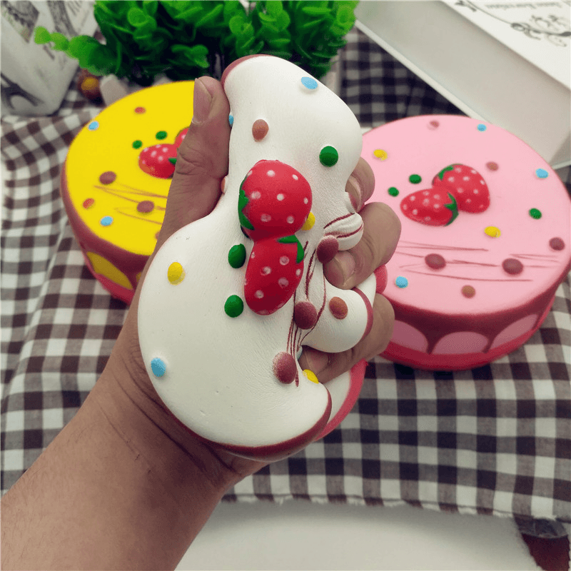 2Pcs Squishy Jumbo Mousse Cheesecake 14Cm Slow Rising Cake Collection Gift Decor Toy