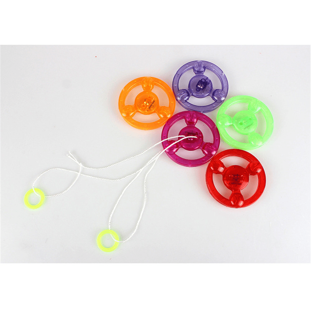 Pull String Flashing Flywheel Flashing Top Childhood Classic Toy for Kids and Adluts