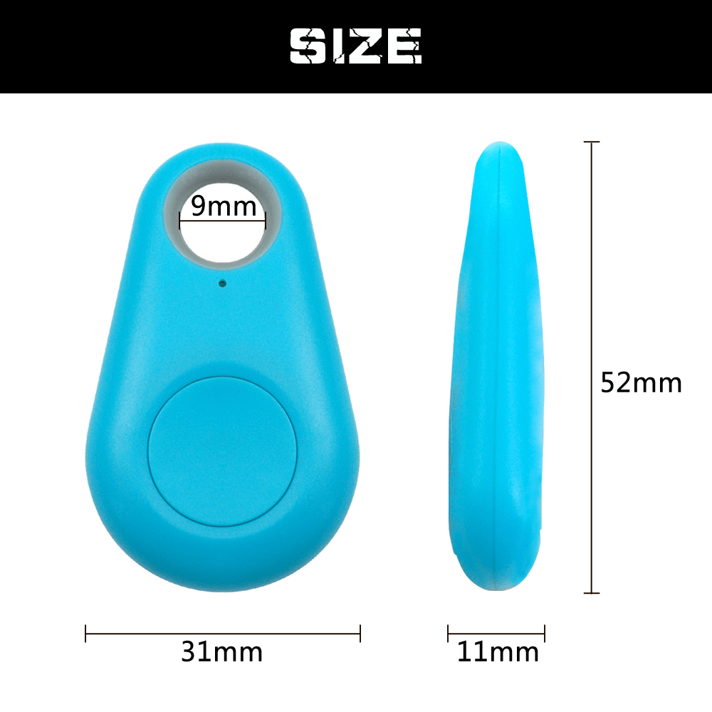 Ranres Pet Smart Bluetooth Tracker Mini Anti-Lost Waterproof Bluetooth Locator Tracer for Pet Dog Cat Kids Car Wallet Key Collar Accessories