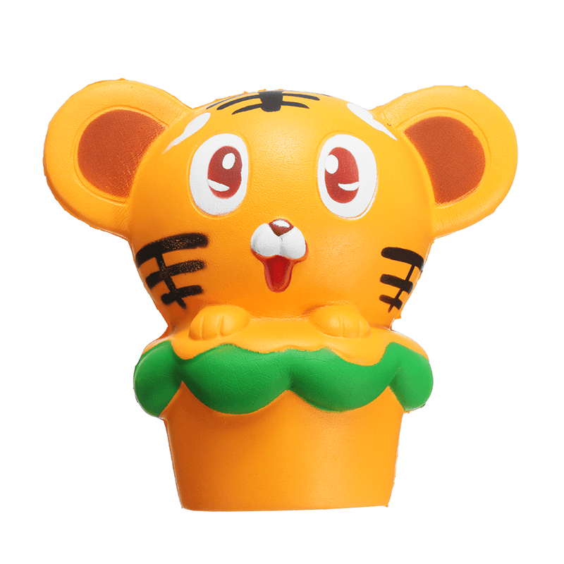 Squishy Tiger 13Cm Soft Slow Rising 10S Collection Gift Decor Squeeze Stress Reliever Toy