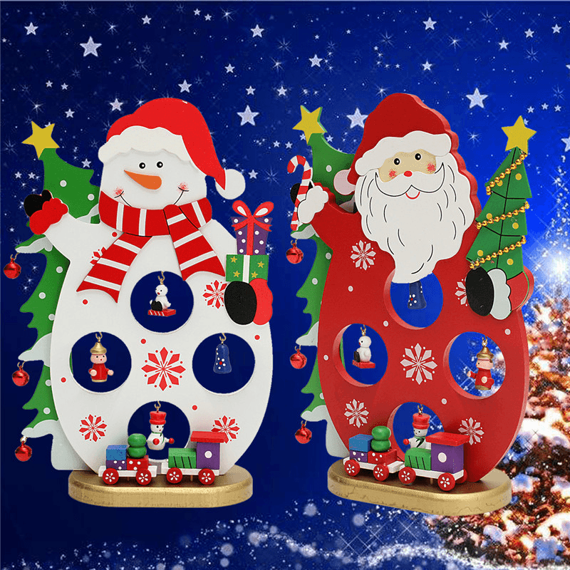 Christmas Party Home Decoration Santa Claus Snowman Table Ornaments Toys for Kids Children Gift