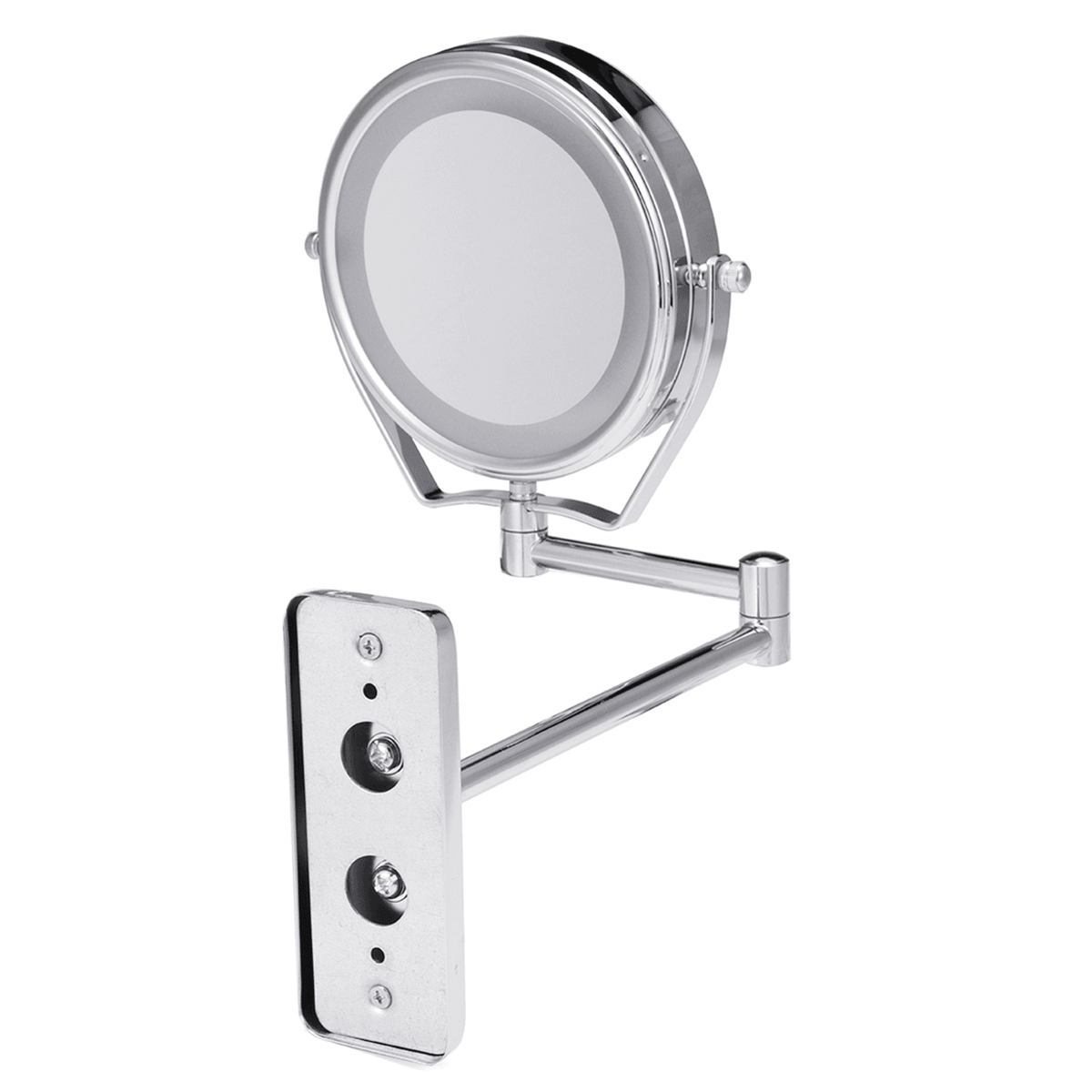 6" LED Lighted Wall Mount Bathroom Shaving Makeup Cosmetic Mirrors 7X Magnifying