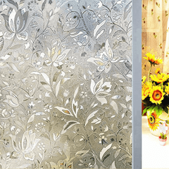 45Cm*2M Static Glueless Reusable Removable Flower Window Glass Film Home Decoration