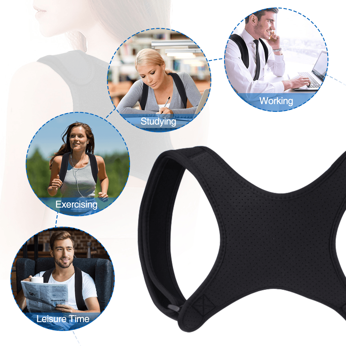 Corrective Posture Support Adjustment Clavicle Pain Relief Corrector Belt