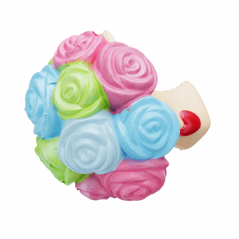 Jumbo Squishy Rose Flower 15*12Cm Slow Rising Toy Mother'S Day Gift Collection Decor with Packing Box