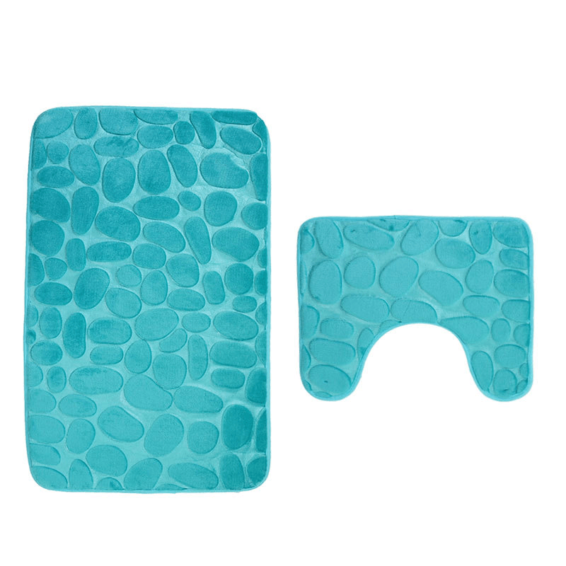 2 pezzi flanella coperchio del water tappeti da bagno pavimento morbido casa antiscivolo fodera memory foam resistente copertura doccia tappeti tappetino da bagno set