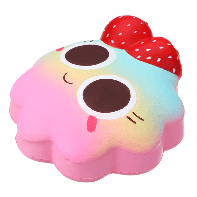 Taburasa Strawberry Facial Expression Cake Squishy 14Cm Slow Rising with Packaging Collection Gift