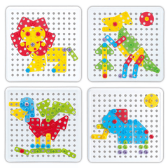 Kit de modelo de ensamblaje de animales, juguetes de bloques, juguete educativo para niños DIY