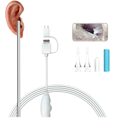 3-In-1 Ear Cleaning Earpick Endoscope HD Visual Ear Spoon Multifunctional Earpick with Mini Lens Ear Cleaning Tools Suitable for USB Android Type-C