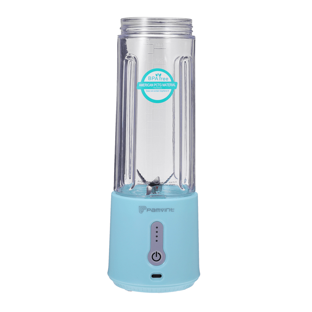 Pamvint Cordless Portable Blender Ice Crushing Power PCTG Food Grade Material Safety Lock Design Water-Resistant