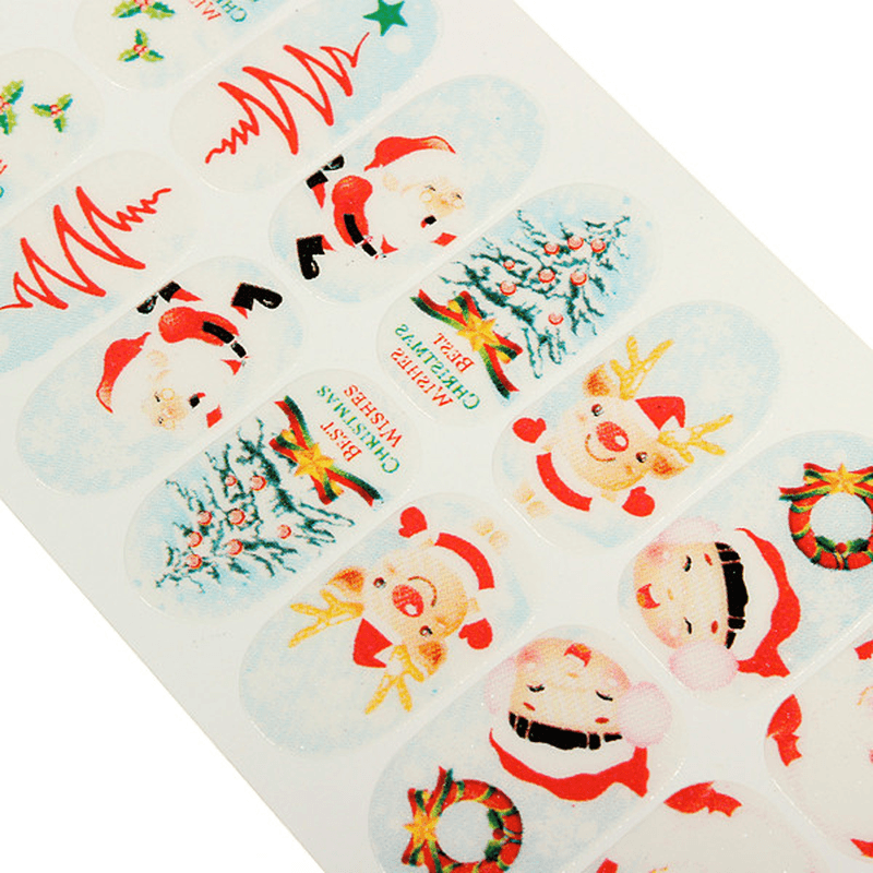 Christmas Nail Art Decoration Transfer Manicure Tips Decal Stickers