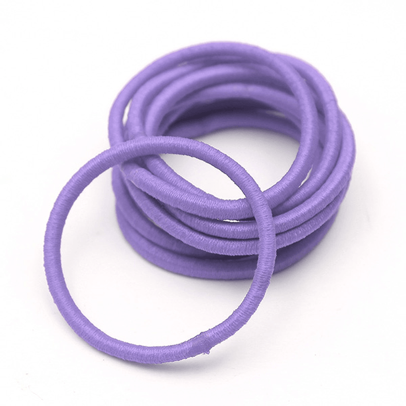 10Pcs Girls Women Candy Color Elastic Hair Bands Rope Ties