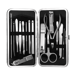 16Pcs Stainless Steel Manicure Pedicure Set Nail Tools with Bag