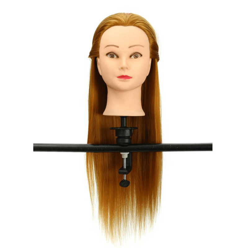 30% Golden Real Hair Hair Salon Mannequin Training Head Models Haircut Hairdressing