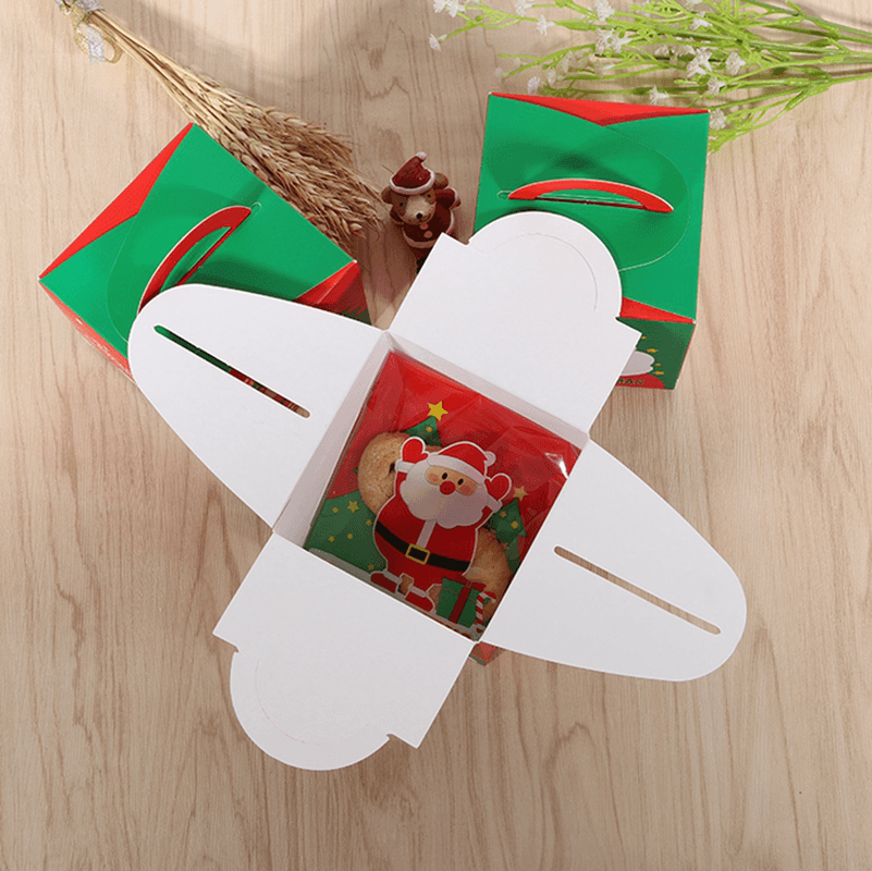 Christmas 2017 Santa Paper Gift Box Candy Box Party Christmas Stocking Jewelry Packaging Box