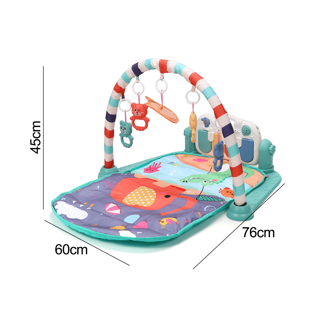 Delicate 3 in 1 Baby Infant Gym Play Mat Fitness Carpet Music Fun Piano Pedal Educational Toys