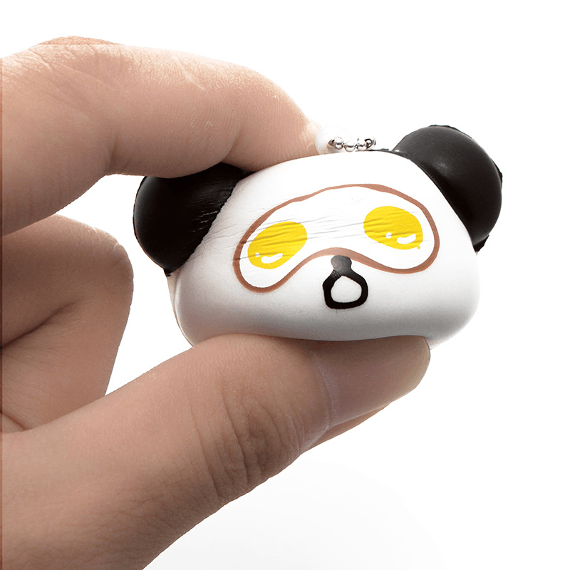 Squishy Panda Face with Ball Chain Soft Phone Bag Strap Collection Gift Decor Toy