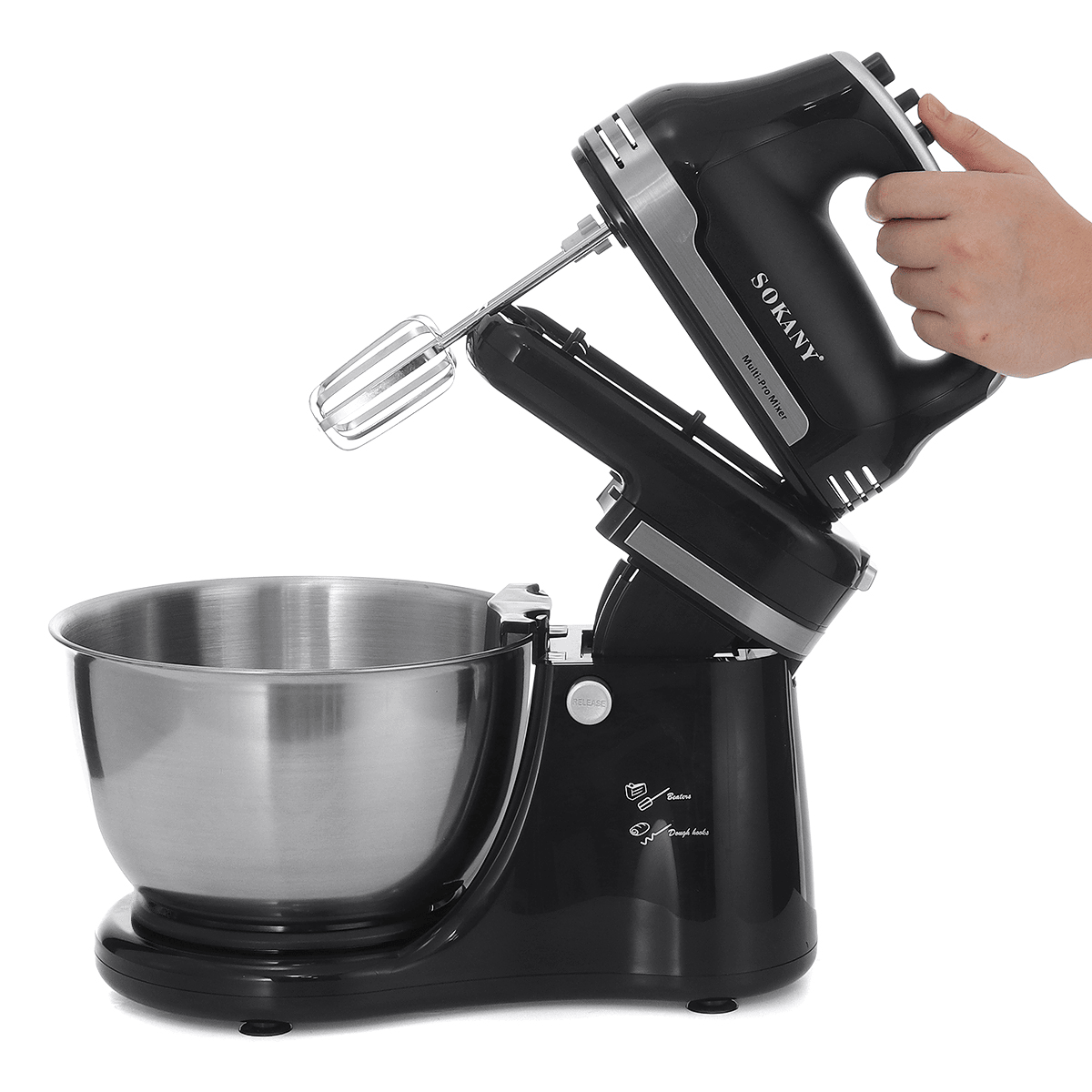 SOKANY Electric Stand Mixer Automatic Cream Dough Food Batter Beater Egg Blender