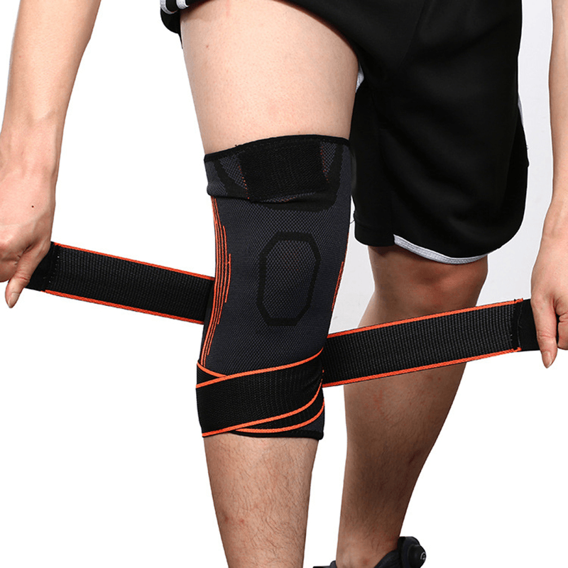 Basketball Football Climbing Wear-Resistant Breathable Cover Pressure Belt Knitted Knee Pad