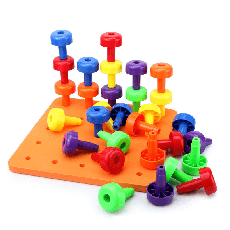 30-teiliges Stecktafel-Set, Montessori-Berufs-Feinmotorikspielzeug für Kleinkinder, Stecktafel