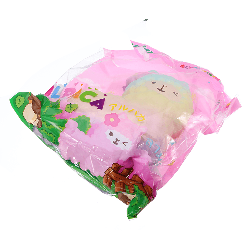 Vlampo Squishy Alpaca 17X13X8Cm Licensed Slow Rising Original Packaging Collection Gift Decor Toy