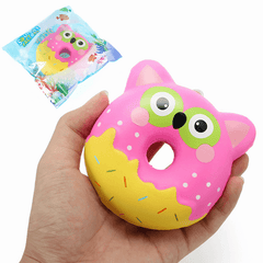 Squishy Factory Eulen-Donut, 10 cm, weich, langsam aufgehend, mit Verpackung, Sammlung, Geschenk, Dekoration, Spielzeug