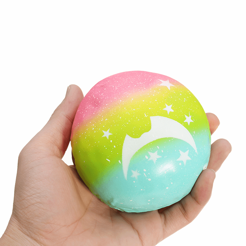 Squishy Starry Night Star Moon Bun Bread 9Cm Gift Soft Slow Rising with Packaging Decor Toy