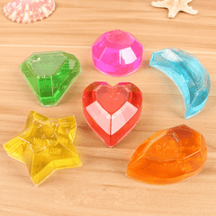 6PCS Crystal Slime Diamond Star Heart Moon Simulated Mud Jelly Plasticine Stress Relief Gift Toy