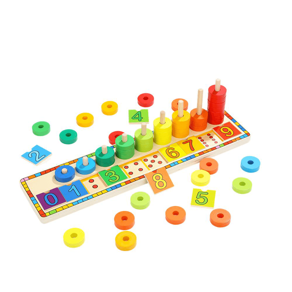 Topbright-6540 Blocks Montessori Classic Math Rainbow Donuts Box Educational Toys for Kids