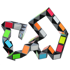 3D Colorful Magic Cube 72 Segments Speed Twist Snake Magic Cube Puzzle Sticker Educational Toys