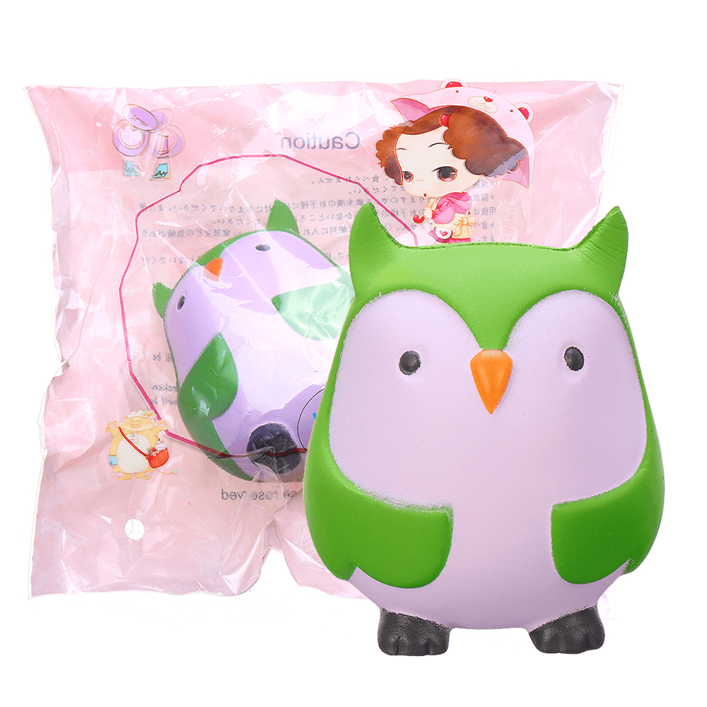 9Cm Soft Squishy Blue Owl Scented Slow Rising Toy with Packaging Stress Relief