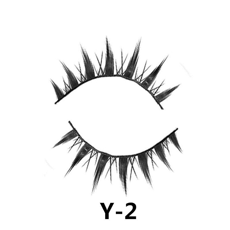 1Pair 3D Black Thick Lenthening Eye Lashes Handmade False Eyelashes Crisscross Makeup Tools